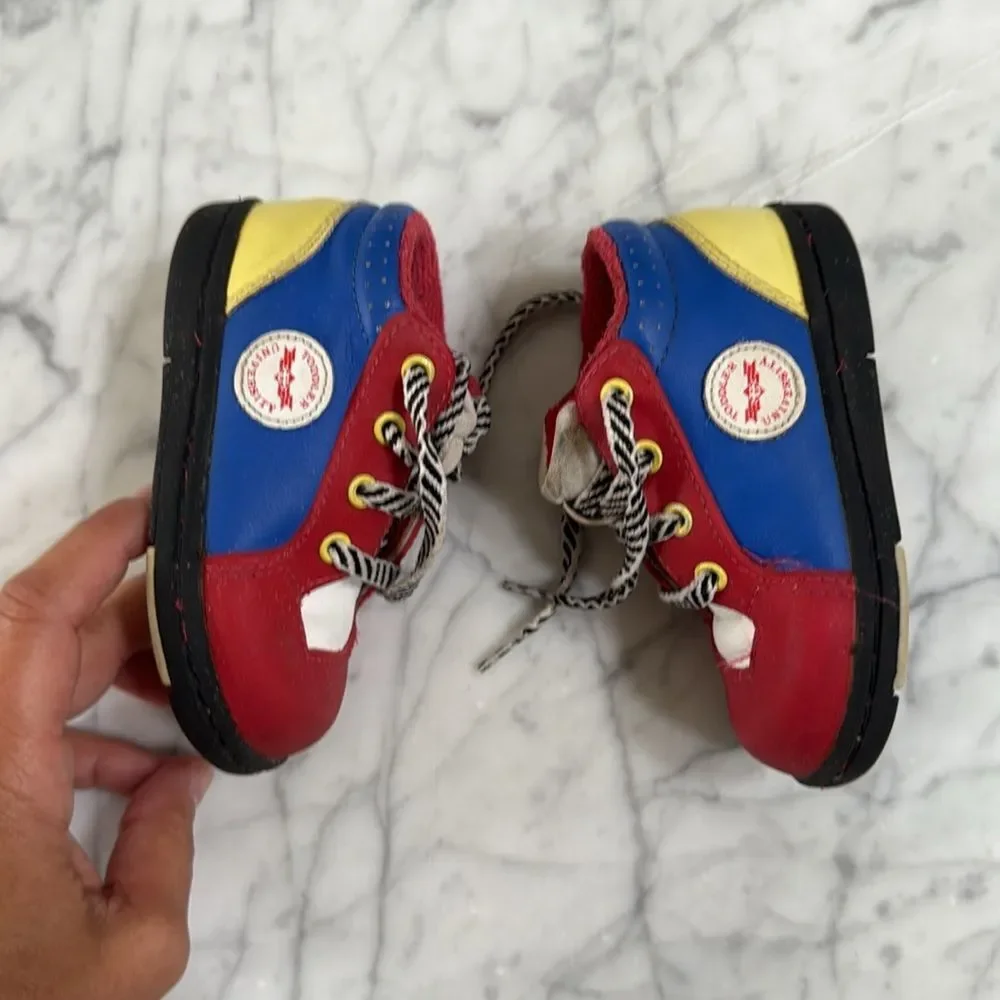 Vintage Leather ColorBlock Walking Shoes Sz 5